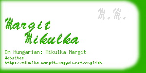 margit mikulka business card